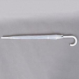 Paraguas Transparente Barato, de Plástico, Recto, Protección Solar y Contra la Lluvia, Apertura Semiautomática, para Regalo Empresarial o Viajes - Product Image 2