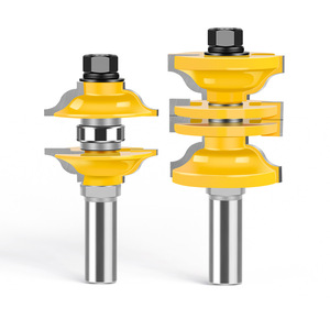 12Mm Hoặc 1/2 "2 Flutes <span class=keywords><strong>Router</strong></span> <span class=keywords><strong>Bits</strong></span> 2-Mảnh Có Thể Điều Chỉnh Rắn Gỗ Cửa Cutter Set Round-Edge Phù Hợp Đường Sắt Và Stile <span class=keywords><strong>Router</strong></span> Bit Thiết Lập - Product Image 1