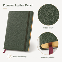 Carnet de luxe personnalisé en cuir PU noir grainé A5, reliure cousue, inserts rechargeables, couverture souple, journal premium, cadeau avec logo, export en gros