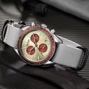 MEGIR 2026 New Luxury Men's Watches Canvas Weaving Strap Sport <strong>Automatic</strong> <strong>Chronograph</strong> Quartz Waterproof Wristwatch for Male 2247 - Product Image 5