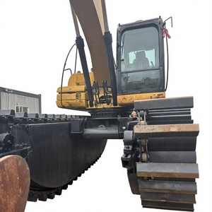 Excavatrice sur chenilles amphibie CAT 320d 20t d'occasion, couple de rotation SY245H 235kN, pelle hydraulique SR360 SR405HK. - Product Image 1