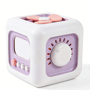 AJB OEM Cubo de Actividades Sensoriales de Plástico para Niños de 6 en 1, Cubo de Aprendizaje Montessori para Viajes, Tablero de Habilidades Motoras Finas para Niños Pequeños - Product Image 1