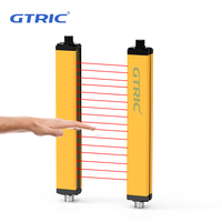 GTRIC sensor tirai, perlindungan fotolistrik tinggi 540mm sensor pagar cahaya 28 balok 20mm jarak area keamanan inframerah