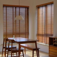 Persianas Enrollables de PVC Imitación Madera, Impermeables, Personalizadas, para Cocina, Oficina, Estudio, Sala de Estar, con Tecnología Eléctrica, Cortinas Opacas