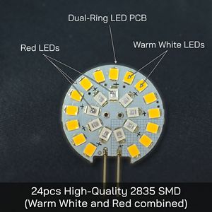 G4LED LAMP DC10-30V 3W 24LEDs Side pin two <b>color</b> <b>change</b> by on/off G4 <b>LED</b> Bulb for marine <b>light</b> - Product Image 5