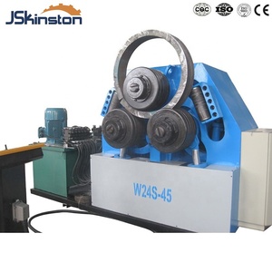 Cintreuse de profilés W24 à trois rouleaux, conception asymétrique, commande CNC, pour profilés en angle, poutres en H, industrie des tours éoliennes - Product Image 1