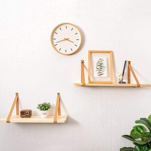 Écologique Bracelet En <span class=keywords><strong>Cuir</strong></span> Suspendu Flottant En Bois Mural Étagères - Product Image 3