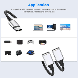DAJIANG USB-C maschio a 2USB-A femmina Splitter adattatore cavo nucleo cavo tipo C <span class=keywords><strong>per</strong></span> fotocamera portatile auto-2.0 OTG adattatore - Product Image 2