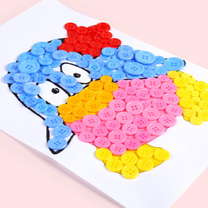 Bottoni in Plastica Colorati all'Ingrosso con 4 Fori per Bambini, Bottoni Ecologici con Perline, Bottoni Piatti Rotondi con Bordo Sottile per Fai-da-Te - Product Image 4