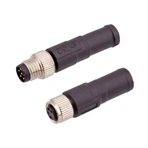 M8 120 Ohm Terminating Resistor Cable Connector DeviceNet 3 4 Pins Male Female Vertical Plastic Terminal Plug