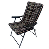 Chaise pliante d'extérieur double usage en acier inoxydable, pour pause déjeuner, loisirs, portable, inclinable, avec dossier en coton, pour la plage, nouveauté