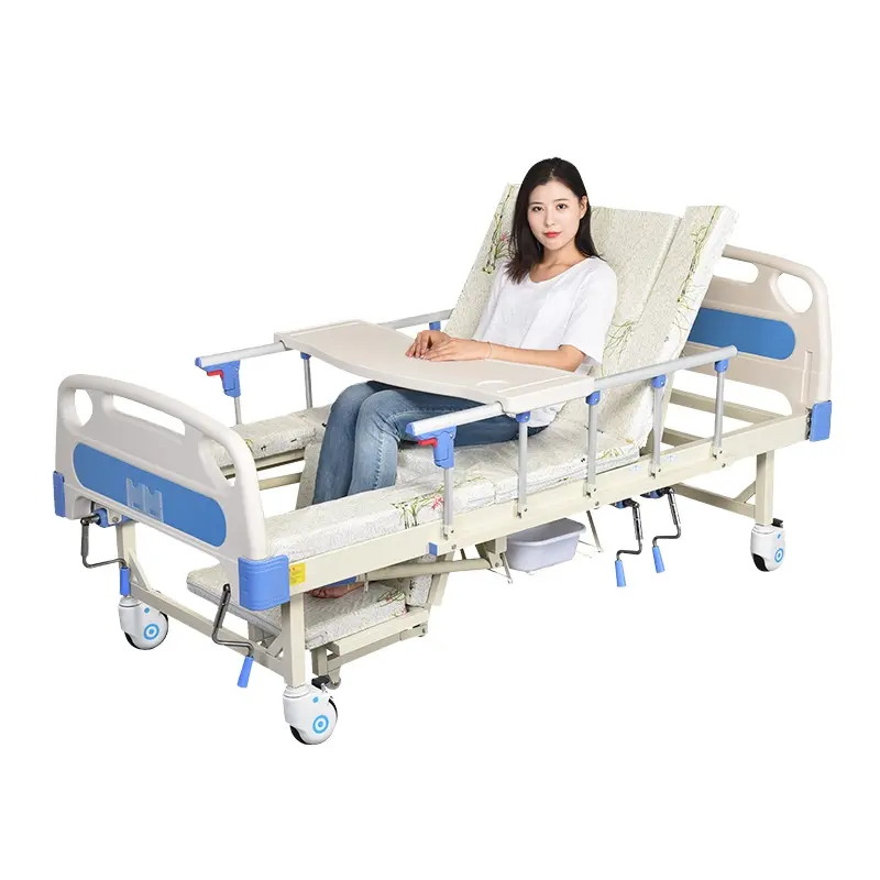트렌드 핫 제품 2024 간호 침대 하프 벤딩 간호 침대 가족 수동 다기능 간호 침대