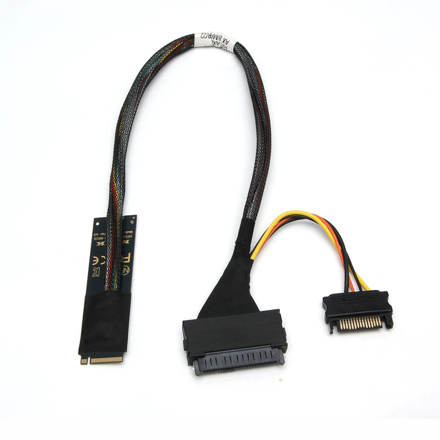 M.2 NVME to U.2U.3 Solid-state Drive PCI-E 4.0x4 GEN4 High-speed Silver-plated Adapter Cables U2U3