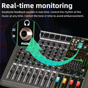 New Arrival PA8 USB Music <b>Console</b> 8 Channel Professional Audio Mixer for Performances Recording Broadcasts - Product Image 4