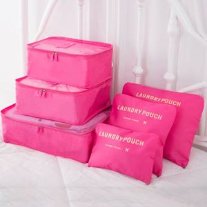 Sacs de voyage personnalisés avec logo, nouveaux sacs à linge, sacs de compression pour bagages, ensemble de 6 cubes de rangement de voyage - Product Image 6