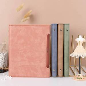 PU Cover Refillable Custom Printed Ring Binder A5 Leather <b>Journal</b> Diary Notebook Pen Insert Position Gift Paper 80 Sheets - Product Image 2