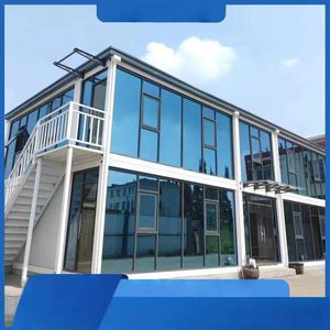 Container nhanh chóng xây dựng 2 lớp với cầu thang Rèm kính văn phòng sang trọng container prefab nhà - Product Image 6