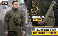 Petit sac de poitrine en nylon tactique avec fermeture à glissière dissimulé transporter le matériel de doublure de stockage de pistolet Polyester à des fins tactiques