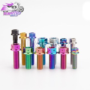 Tmj titan hợp kim vít M8 mặt bích Bolt với lỗ Hex ổ cắm Caliper xe máy tiêu chuẩn TC4 mặt bích đầu - Product Image 1