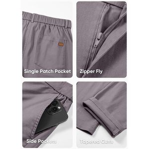 JMIERR-Pantalones informales de pana para hombre, talla XL 100% algodón, antiarrugas, lavado de colores, patrón recto, rayas laterales plisadas - Product Image 5