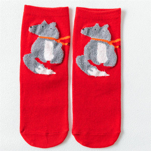 ibujos animados lindo rojo <span class=keywords><strong>calcetines</strong></span> de algodón de invierno de las mujeres <span class=keywords><strong>calcetines</strong></span> de la Navidad para la venta - Product Image 5