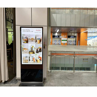Pantalla Táctil Digital Vertical Independiente de Alto Brillo a Todo Color para Comercios, Disponible 24/7, para Tiendas Minoristas y Centros Comerciales