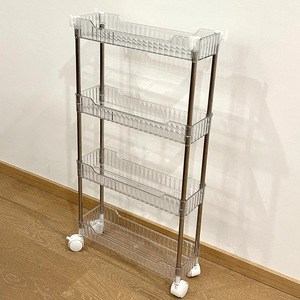 2/3/4 Tier Storage Cart Bathroom Miscellaneous Storage <b>Rack</b> Organizer with Wheels for Kitchen <b>Rolling</b> Cart - Product Image 1