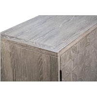 Meuble de salon au design moderne en bois massif sur base en fer avec 3 tiroirs de rangement