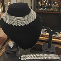 Chaîne de cou Dubai tendance, ensemble de bijoux personnalisés, parure de bijoux pour mariage et banquet