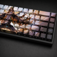 68 Keys Side Engraved PBT Dye Sublimation Keycaps Full Set OEM Profile for Mechanical Keyboard Compatible MX Switches