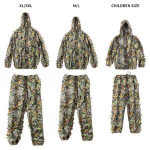 Goz COD <span class=keywords><strong>MW2</strong></span> 3D Leafy Bow Caché Costume Enfants Enfants Jeunes Sniper Chasse Camouflage Neige Vêtements Gillie Ghillie Costumes Camouflage - Product Image 2