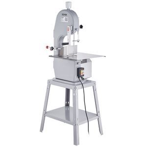 Scie à ruban verticale en acier inoxydable électrique commerciale 1500W Workbeach 19.3 \ "X 15 \" 0.16-7.9 pouces épaisseur de coupe 6 lames viande - Product Image 1