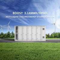 Système de stockage d'énergie domestique BoostESS 314 MW, refroidissement liquide, LiFePO4, conteneur de stockage d'énergie solaire, protection IP54, réseau hybride