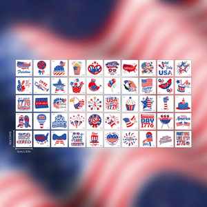 Holiday Independence Day Face Stickers DIY Waterproof Temporary Tattoo Decor - Product Image 3