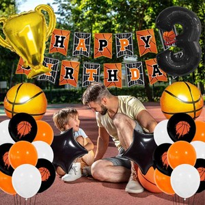 Decoración para Fiesta de Baloncesto, Globos de Látex con Temática Deportiva de Baloncesto, Suministros para Fiestas de Niños, <span class=keywords><strong>NBA</strong></span> para Niños, Baby Shower - Product Image 6
