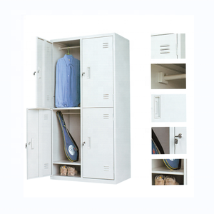 Armoire de classement métallique de haute qualité à deux portes, mobilier de bureau, avec étagères réglables et tringle - Product Image 5