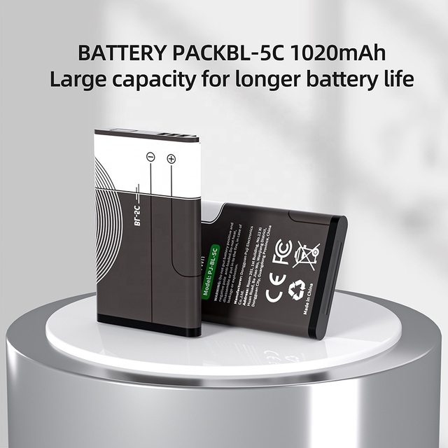 PUJIMAX Low Price Rechargeable Cellphone Battery BL-5C 1020mAh Mobile Phone Battery Replacement for Nokia 1100 1110 1200 1208