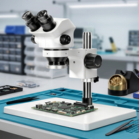 Microscope stéréoscopique binoculaire à zoom 3,5x-100x pour l'inspection de bijoux, la soudure de circuits imprimés et la réparation électronique