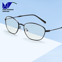 Lunettes optiques rectangulaires en métal sur mesure OEM, anti-lumière bleue, pour adultes unisexes, taille 58-18-144, avec support de remboursement de 13 % de taxes