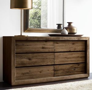 Armoire à seaux en bois massif de style rural américain, commode de chambre, simple, classique, pour villa, meubles personnalisables - Product Image 1