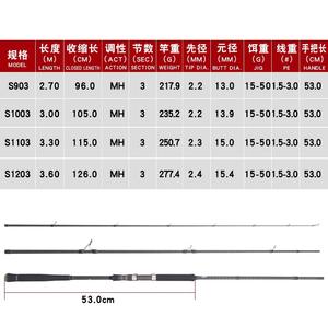 <span class=keywords><strong>Lurekiller</strong></span> Japon Qualité Shore Jigging <span class=keywords><strong>Canne</strong></span> À Pêche 2.7m 2.9m 3.3m MH 3 Sections Mer Bar <span class=keywords><strong>Canne</strong></span> Japon Full Fuji Carbone Spinning Rod - Product Image 2