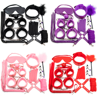 Nouvel ensemble de bondage en cuir 10 pièces sous lit, 4 couleurs, kit de contrainte, ceinture de jeu pour adultes, peluche pour jouet sexuel pour femmes et hommes