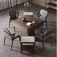 Mesa de Mahjong Moderna Automática de Madera Maciza, Diseño 2 en 1 Duradero y Ecológico, Perfecta para Comedor y Recreación en el Hogar