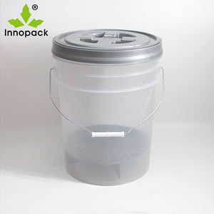 Seau de lavage de voiture en plastique transparent Innopack de 4,5 gallons avec couvercles bleus de 5 gallons, fûts filtrants pour l'emballage des aliments et de l'huile - Product Image 6
