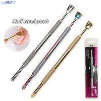 Pousse-cuticules professionnel en acier pour manucure, instrument de préparation des ongles, pour rehausser et couper les cuticules