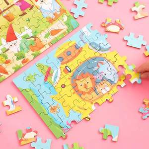 Rompecabezas de madera en 3D para niños, juguete educativo para edades tempranas, con caja de metal, 60 piezas - Product Image 4