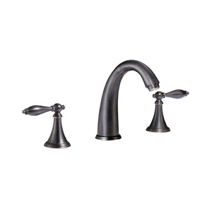 Generalizada 8 pulgadas Cuenca <span class=keywords><strong>del</strong></span> grifo <span class=keywords><strong>del</strong></span> baño negro 3 piezas 2 asas de <span class=keywords><strong>arco</strong></span> baño grifos - Product Image 1
