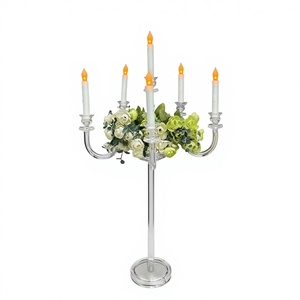 Chandelier de Noël vintage Promise pour mariage royal, en acrylique transparent, écologique, de haute qualité, pour table - Product Image 1