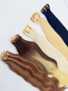 Extensiones de Cabello Remy Virgen Europeo con Cinta Adhesiva, Envío Inmediato, Alta Calidad, Trenzas Invisibles, Venta al Por Mayor, Liquidación - Product Image 3
