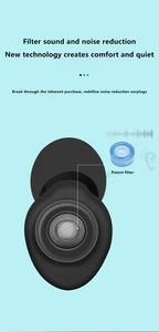 Bouchons d'oreille confortables souples réutilisables en silicone de vente d'usine pour la réduction du bruit, le sommeil, la sensibilité au bruit et les vols - Product Image 5